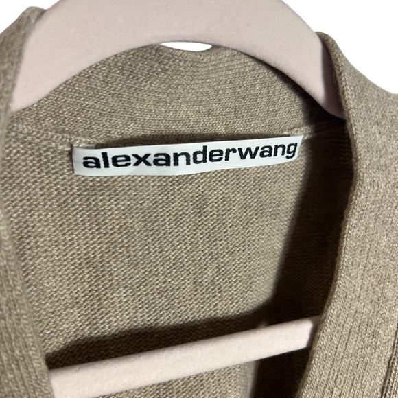 Alexander Wang Smocked Waist Cardigan, Light Oatmeal, Small - Picture 8 of 12
